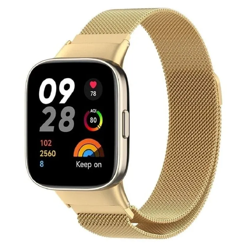 Correa Milanese Iman Para Redmi Watch 3 dorado
