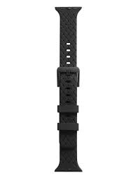 CORREA SILICONA LABRADA PARA WATCH 38-40-41-42 MM SERIE 10 NEGRO