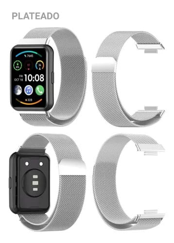 Correa metalica para Huawei Watch fit 2 Plateado