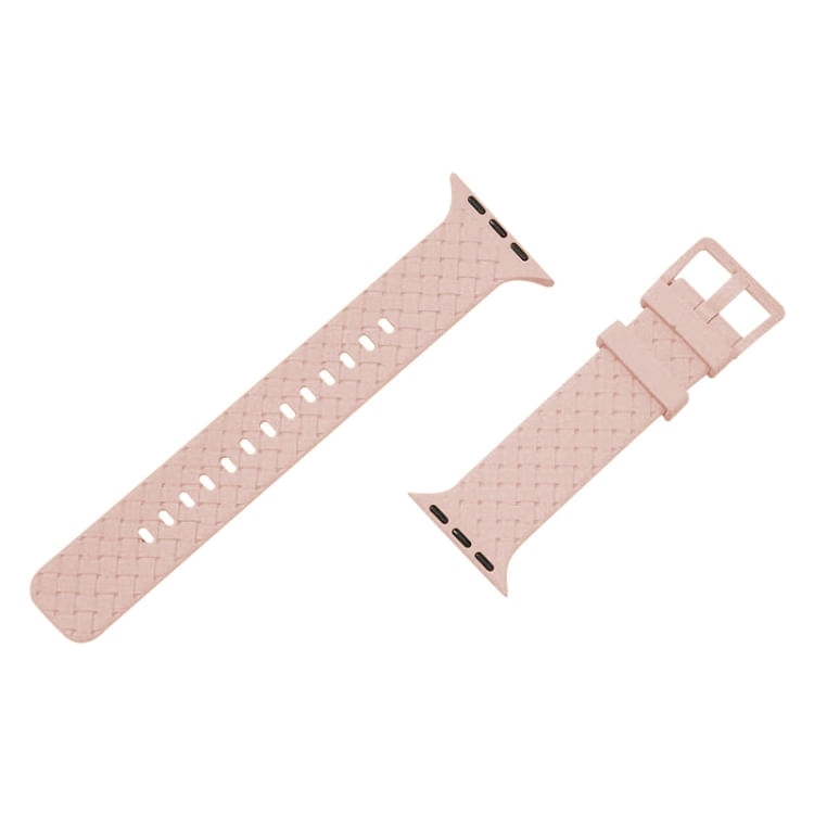 CORREA SILICONA LABRADA PARA WATCH 38-40-41-42 MM SERIE 10 ROSADO