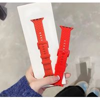 CORREA SILICONA LABRADA PARA WATCH 38-40-41-42 MM SERIE 10 ROJO