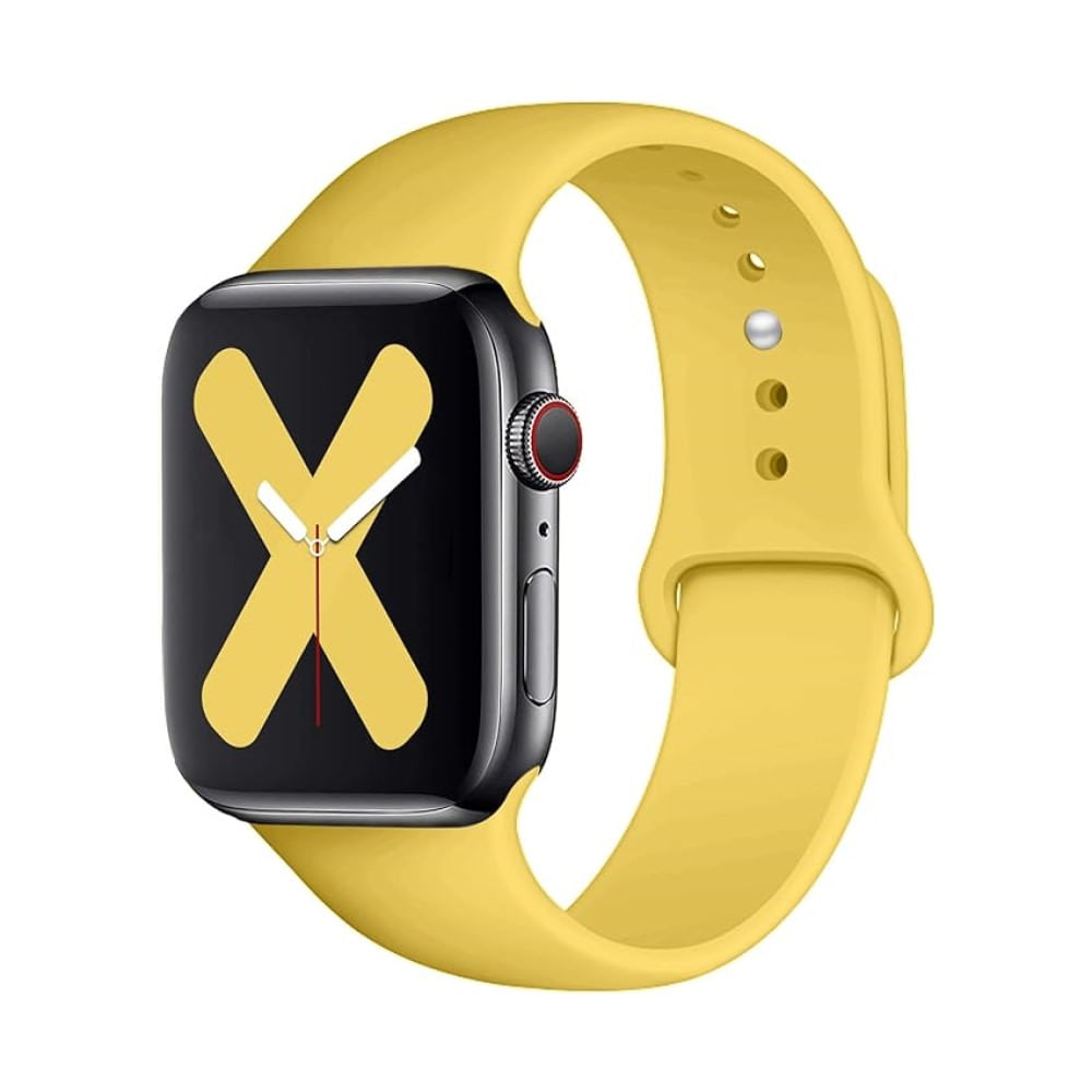 CORREA DE SILICONA PARA APPLE WATCH 42-44-45-49 MM AMARILLO