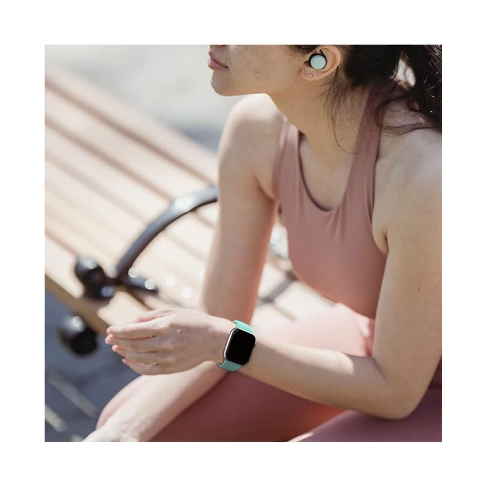 CORREA DE SILICONA PARA APPLE WATCH 42-44-45-49 MM VERDE CLARO