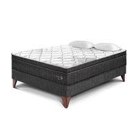 Cama Europea Pocket Star 2 plazas Charcoal Paraiso