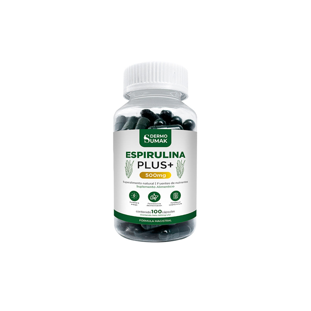 Espirulina Plus+ 500mg Dermo Sumak