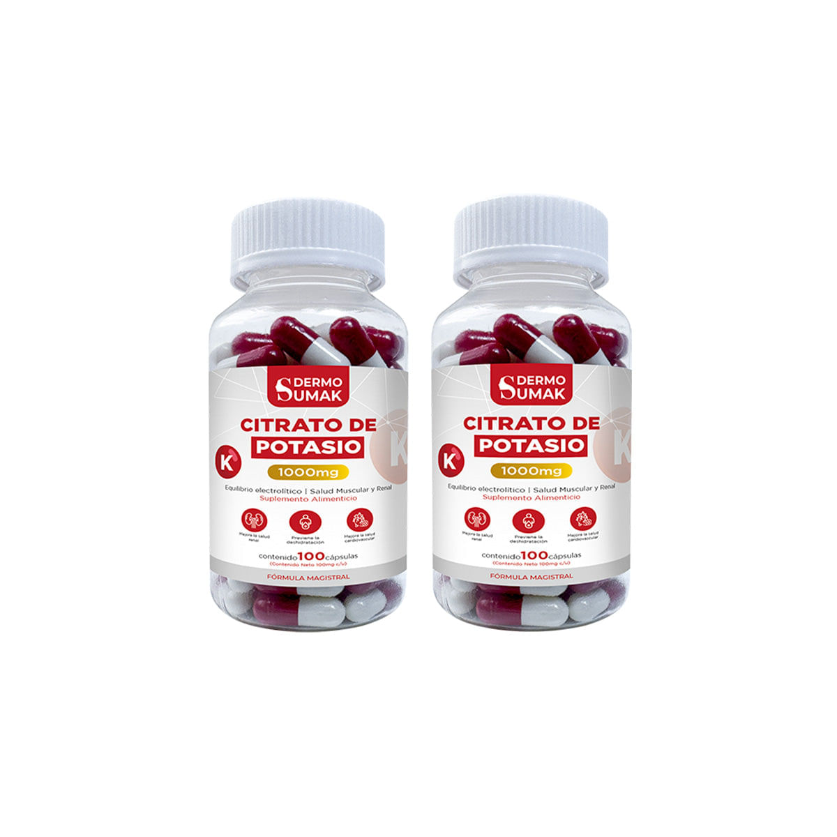 Citrato de Potasio 100 Capsulas Dermo Sumak 2 und