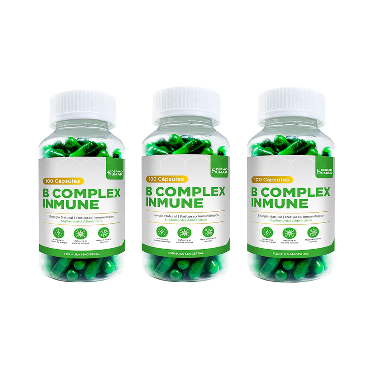 B Complex Inmune 100 Capsulas Dermo Sumak 3 und