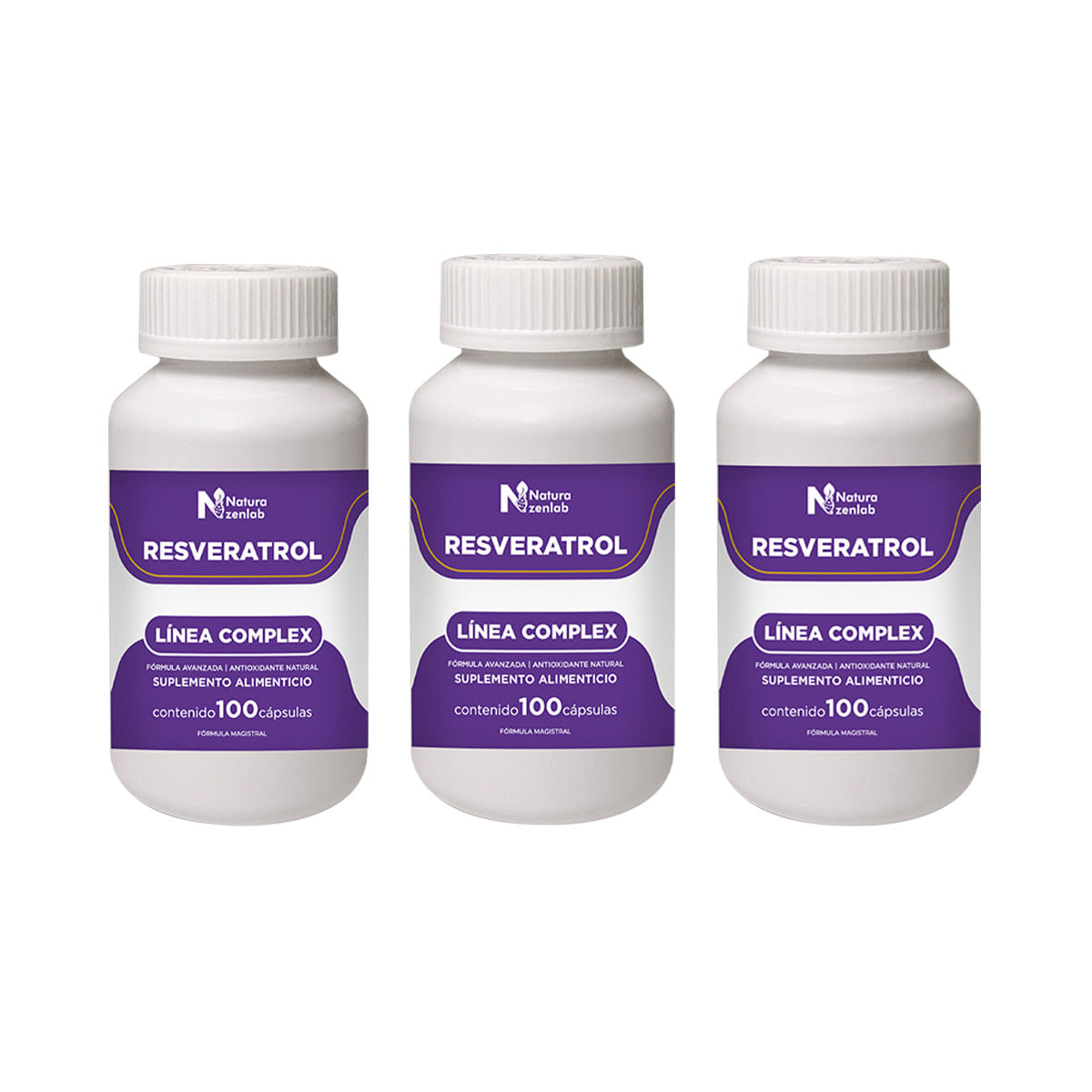 Resveratrol Formula Natural 100 Capsulas Dermo Sumak 3 und