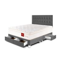 Dormitorio Royal Prince Con Cajones King Gris Paraiso