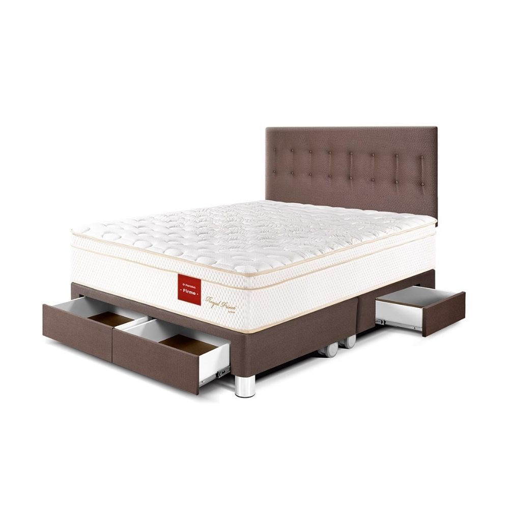 Dormitorio Royal Prince Con Cajones King Chocolate Paraiso