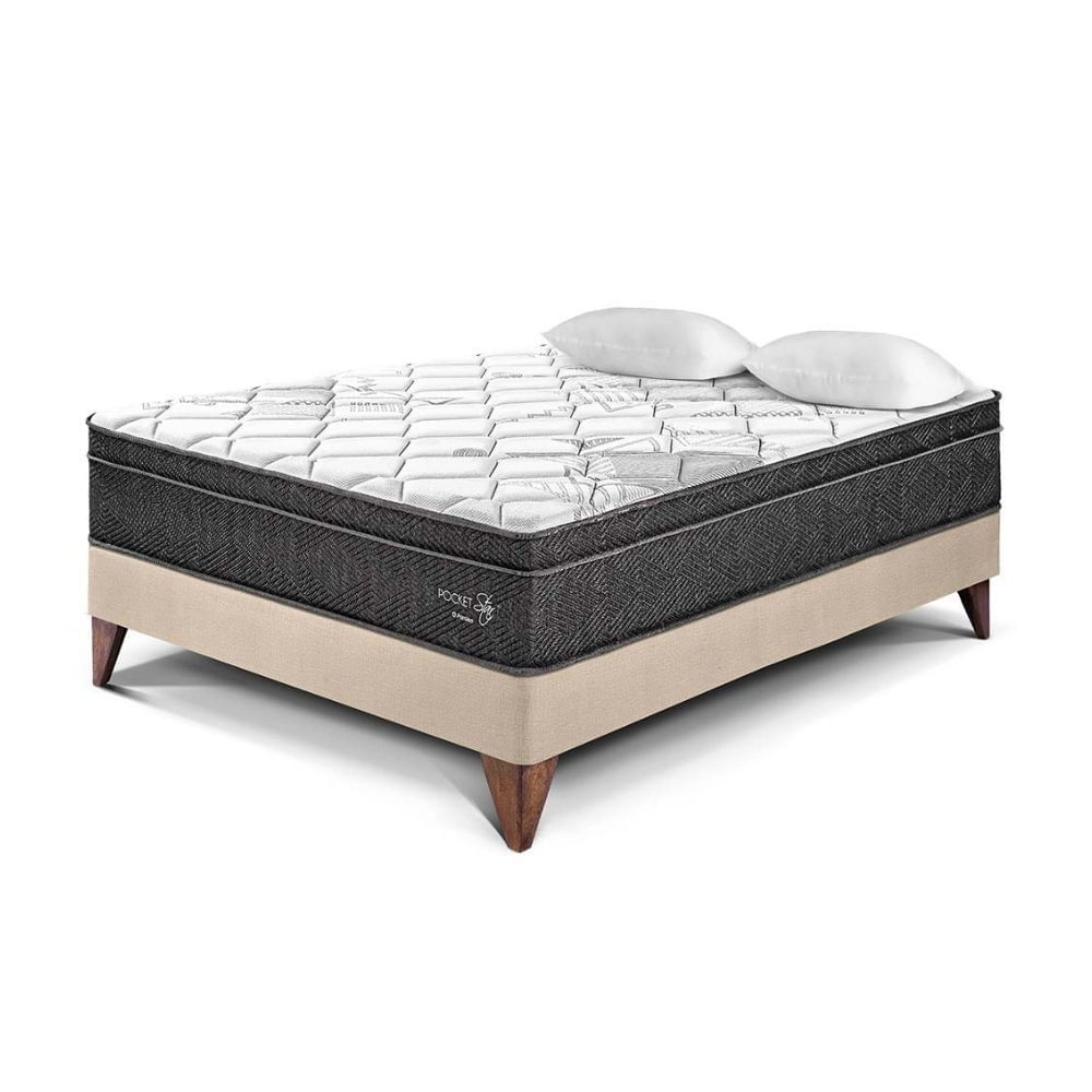 Cama Europea Pocket Star 2 plazas Champagne Paraiso