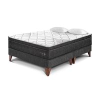 Cama Europea Pocket Star Queen Charcoal Paraiso