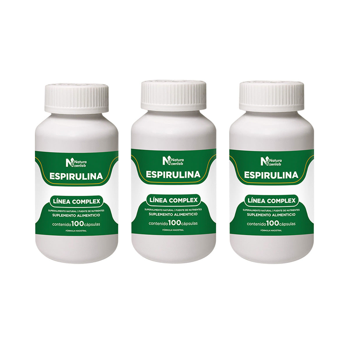 Espirulina Superalimento Natural 100 Caps Dermo Sumak 3 und