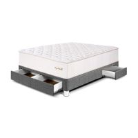 Cama Royal Elizabeth Cajones 2 plazas Gris Paraiso