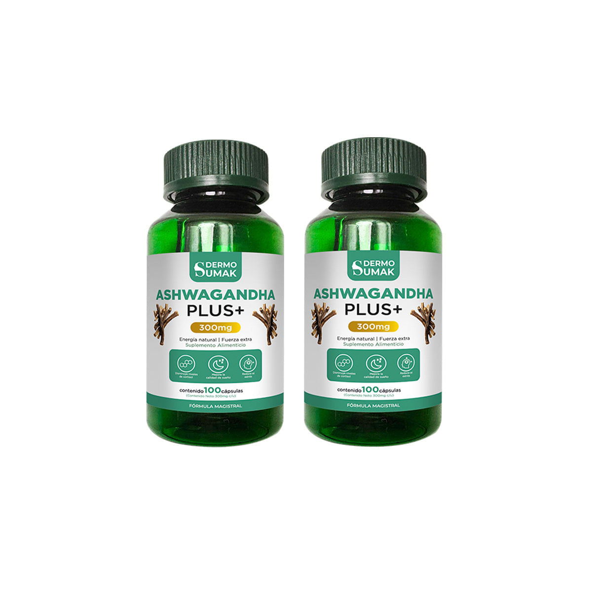Ashwagandha Plus+ 100 Capsulas Dermo Sumak 2 und