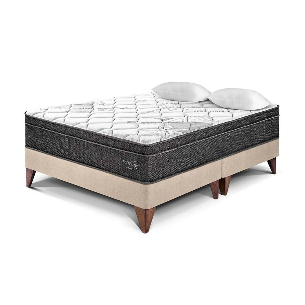 Cama Europea Pocket Star King Champagne Paraiso
