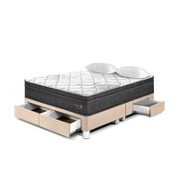 Cama Pocket Star Con Cajones King Champagne Paraiso
