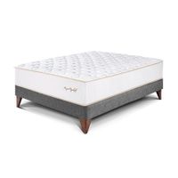 Cama Europea Royal Elizabeth 1.5 plazas Gris Paraiso