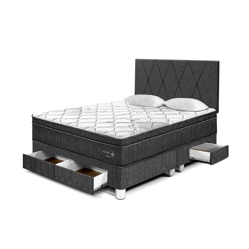 Dormitorio Pocket Star C/loft Queen Charcoal Paraiso