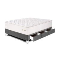 Cama Royal Elizabeth Cajones 1.5 plazas Gris Paraiso