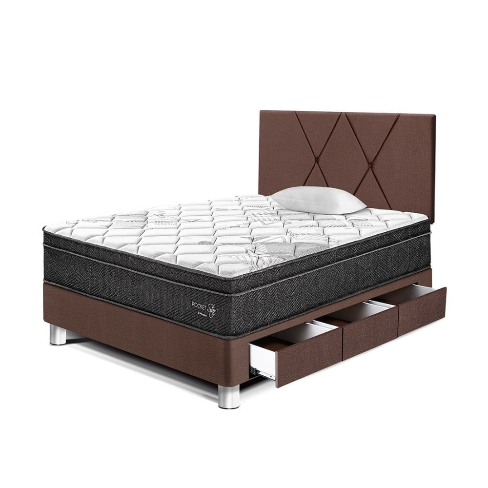 Dormitorio Pocket Star C/loft 1.5 plazas Chocolate Paraiso