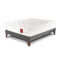 Cama Europea Royal Prince 1.5 plazas Gris Paraiso