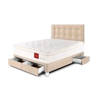 Dormitorio Royal Prince Con Cajones 2 plazas Champagne Paraiso