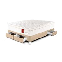 Cama Royal Prince Cajones 2 plazas Champagne Paraiso