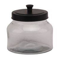Canister de vidrio con tapa negra 1.5 litros Orange