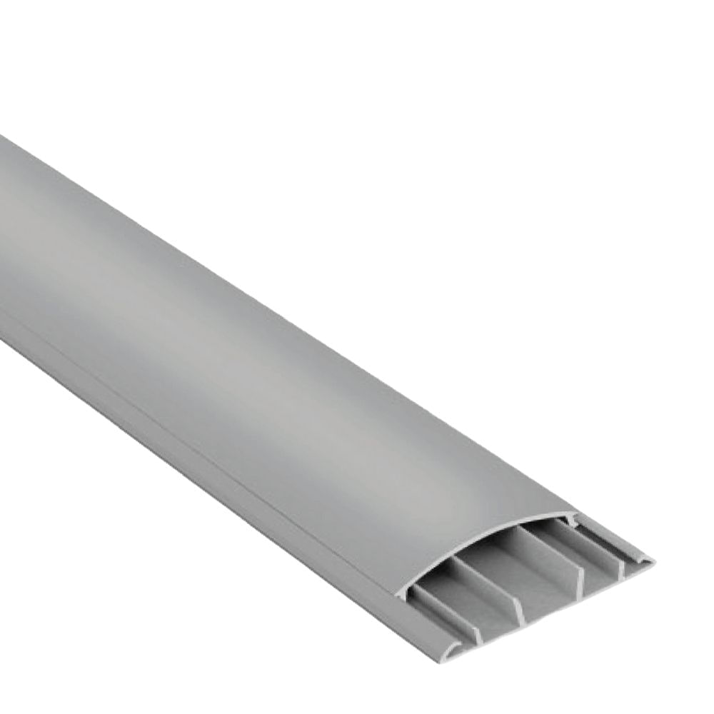 Canaleta Piso 60x15mm 2M con Adhesivo Gris Mutlusan