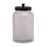 Canister de vidrio con tapa Negra 3.8 litros Orange