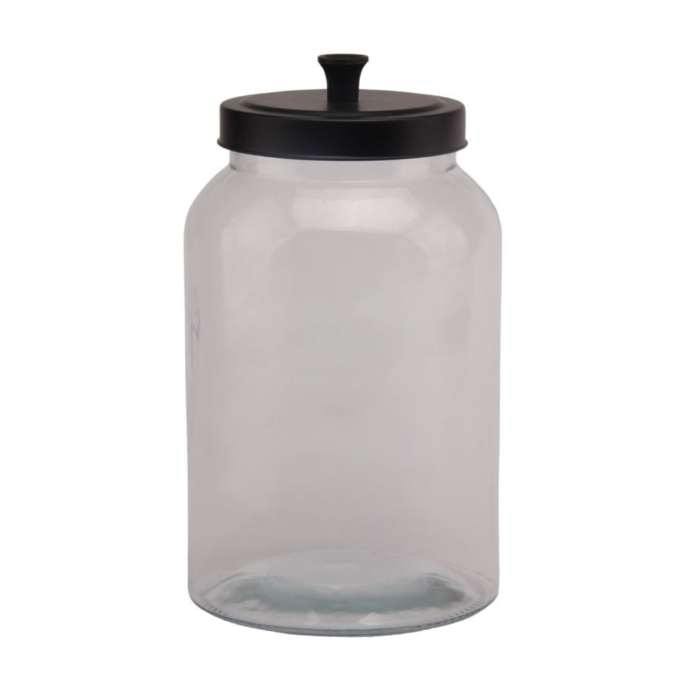 Canister de vidrio con tapa Negra 3.8 litros Orange