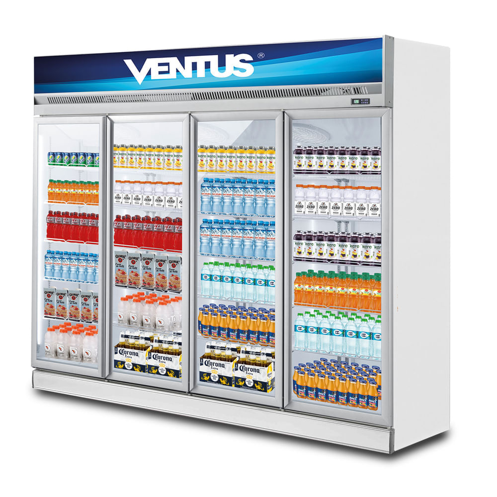 Vitrina Visicooler Ventus VCTM-1900L Top Mounted 4 Puertas 1900L