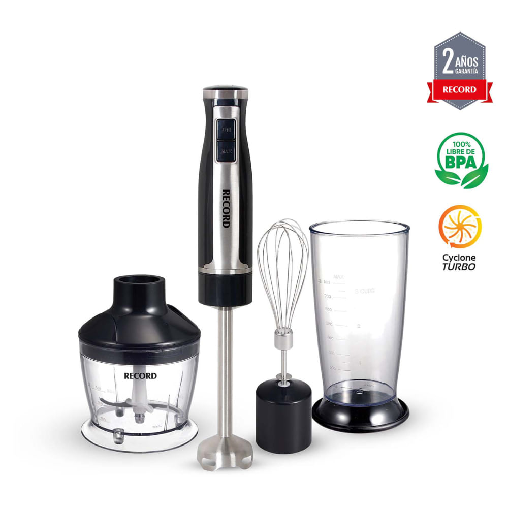 Batidora de Inmersión 5 en 1 con Pantalla Digital y Accesorios – 800 ml, REC-INBIN2070