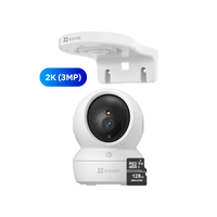 Cámara Inalámbrica Wifi 360º para interiores H6C 2K 3MP + Soporte de montaje + Micro SD128gb - Ezviz