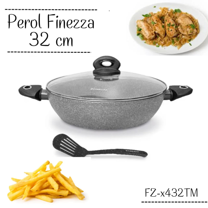 Perol Finezza Ultragranito 32 cm - FZ-X432TM / Plomo