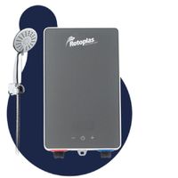 Terma Eléctrica Instantánea New Compact Silver con Regadera Cromada