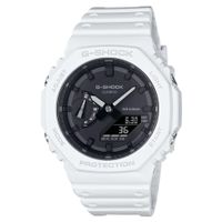 Reloj Casio G-Shock Carbon Core GA2100-7A Digital Análogo Luz Led Acuático Resina Blanco
