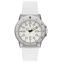 Reloj Armani Exchange Leonardo AX1850 Acero Inoxidable Correa de Silicona Blanco