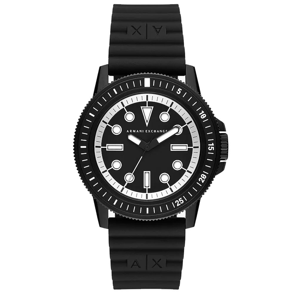 Reloj Armani Exchange Leonardo AX1852 Acero Inoxidable Correa de Silicona Negro