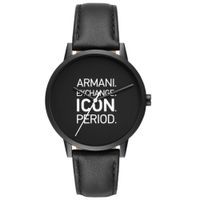 Reloj Armani Exchange Cayde AX2732 Para Hombre Acero Inoxidable Correa De Cuero Negro