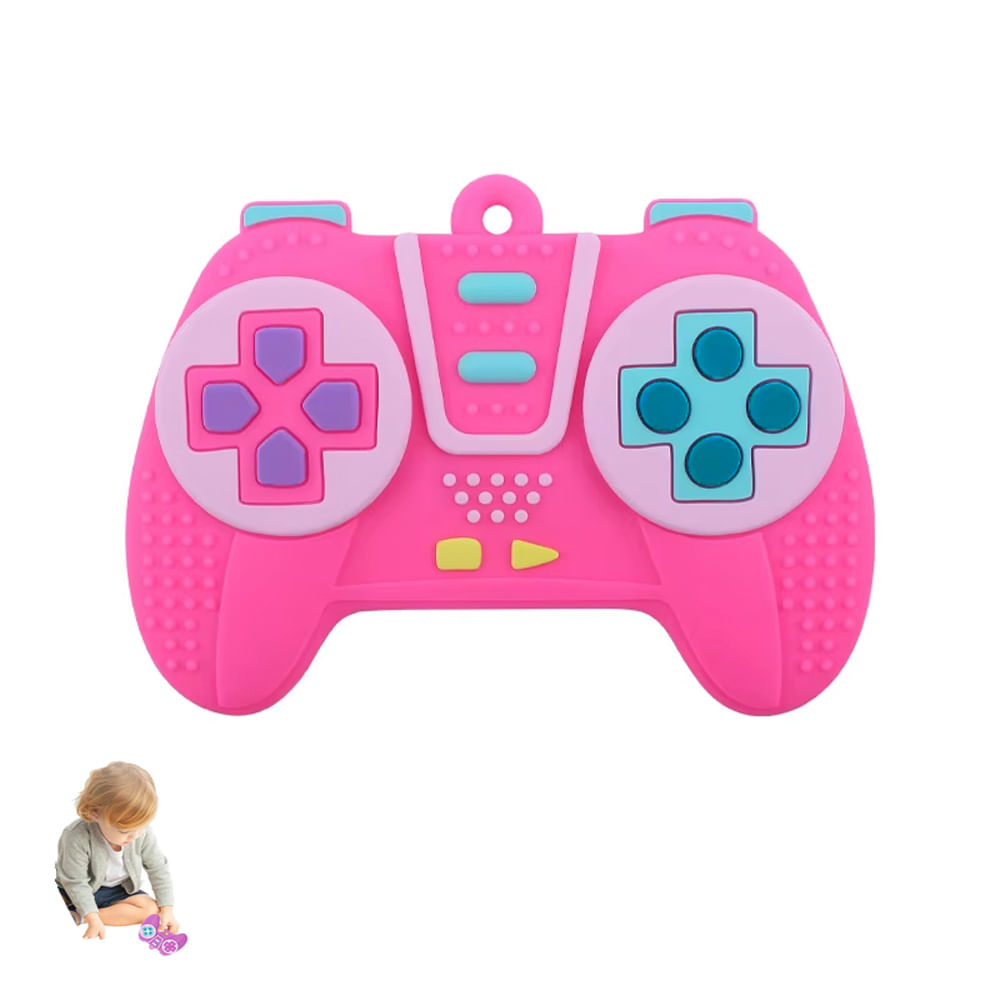 Mordedor Control Mando Silicona Fucsia para bebe Baby Froggie