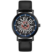 Reloj Bulova Harley Davidson 78A120 Edicion Limitada Acero Inoxidable Negro Correa Cuero Negro