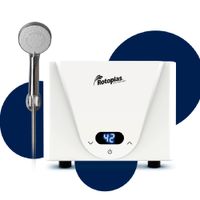 Terma Instantánea Digital Max con Pantalla Táctil y Regadera Cromada – 5500W