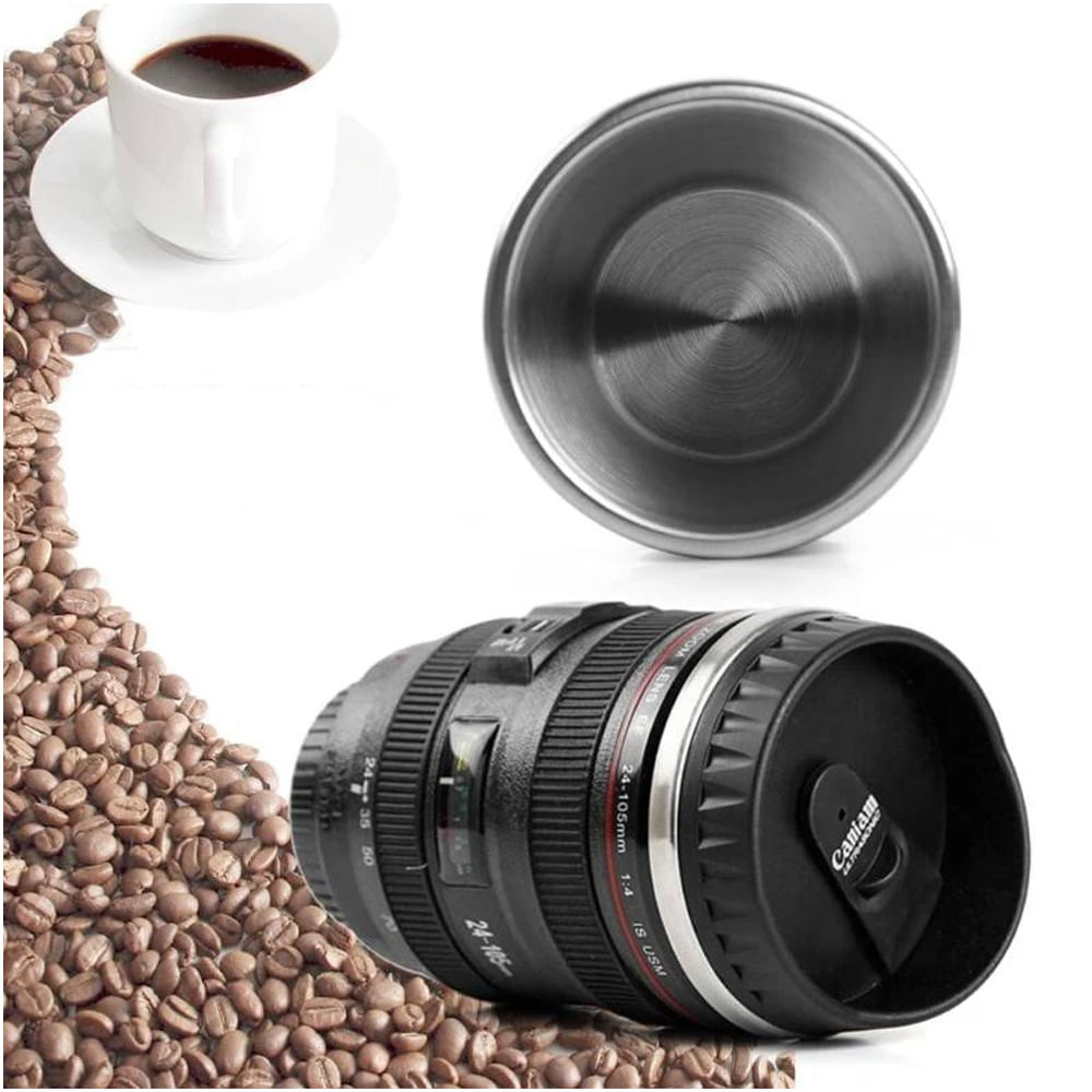 Taza Termica Lente Fotografico Tomatodo Mug Camara Cafe Te Negro