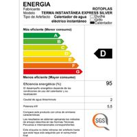 Terma Instantánea Supreme con Pantalla Digital y 5 Salidas de Agua - 310957
