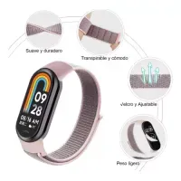 Correa de nylon Xiaomi Band 8-9 Rosado