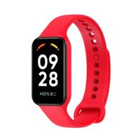 Correa de silicona Para Xiaomi Smartband 8 active / Redmi Smartband 2 Rojo
