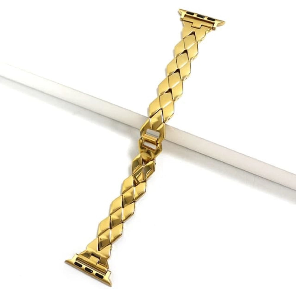 Correa de acero inoxidable para apple watch Glam Dorado 42-44-45-49mm