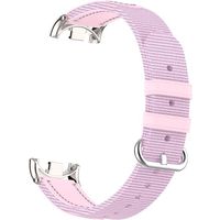 Correa de cuero y tela para Xiaomi Band 8-9 Lila
